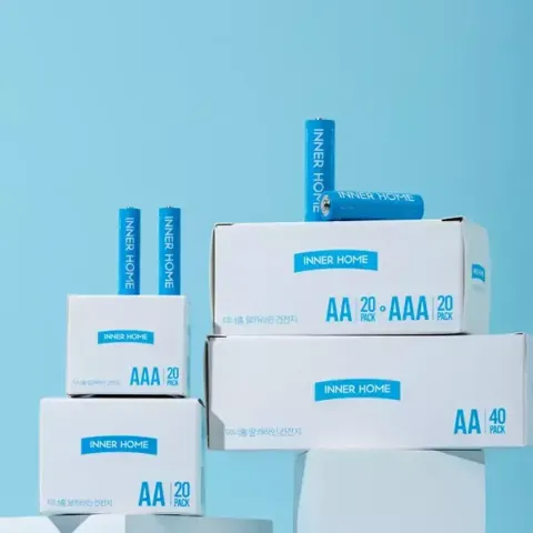이너홈 알카라인 건전지 AA AAA 40개