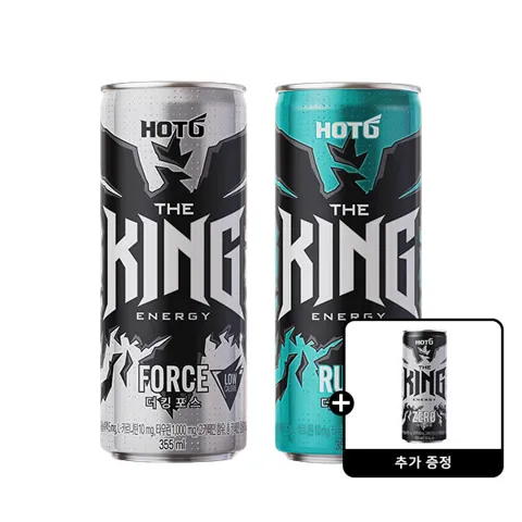 핫식스 더킹포스 355ml 24캔 + 러쉬 355ML 24캔 +핫식스 더킹 제로 355ml 6개 증정