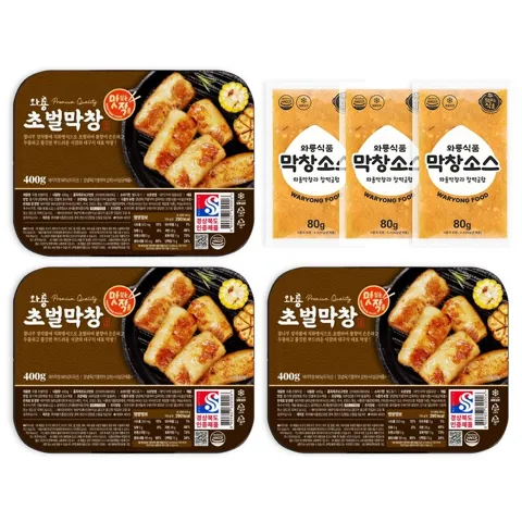 와룡막창 3팩구성 초벌막창 400g + 소스 80g