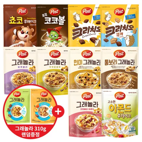 포스트 아몬드 후레이크 시리얼 620g 3개 외 10종 골라담기+증정