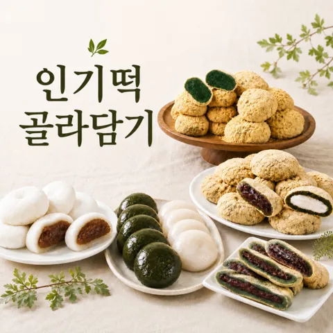미미스 상회 쑥떡외 인절미 찹쌀떡등 1kg+증정