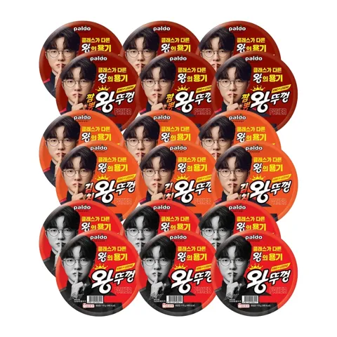 팔도 왕뚜껑 오리지날6 김치6 짬뽕6 3종 18개 세트