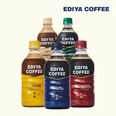 이디야 PET 500ml 12개 + PET 아메리카노 350ml 3개