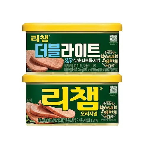 리챔오리지널 200g x 8캔+더블라이트 200g x 8캔