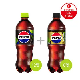 펩시 제로라임500ml 12펫+제로제로 500ml 6펫