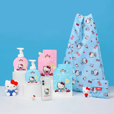 아이깨끗해X헬로키티 핸드워시 본품 490ml 2개+리필 450ml 2개 +굿즈 증정