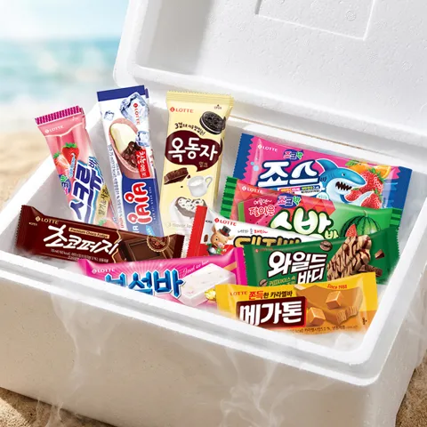 롯데 바 아이스크림 10종 5개씩 (죠스바 초코퍼지 돼지바 와일드바디 옥동자 등)