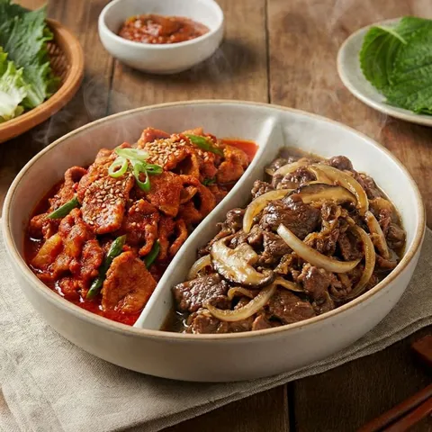 푸주 한돈으로 만든 고추장 불고기 300g 4팩+간장맛 순한 돼지불고기 300g 4팩