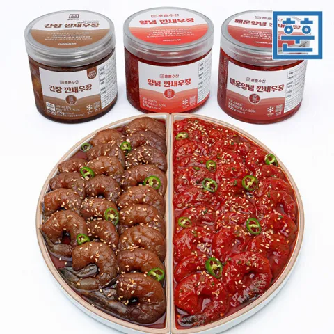 간장 양념 매운양념 깐새우장 300g 3통