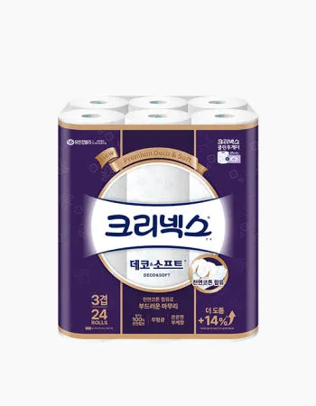 크리넥스 3겹 데코앤소프트 34m X 24롤