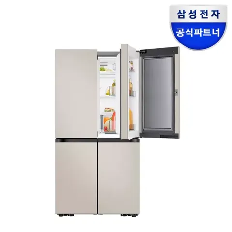 삼성 비스포크 AI 냉장고 4도어 1등급 푸드쇼케이스 RM70F90M1GD 에센셜베이지