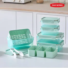 에어클립 밀폐용기 첫만남팩 5종 7P+집게 1P