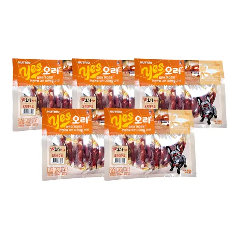 강아지 간식 기획구성 봉지 예스 오리대구포, 300g, 5개