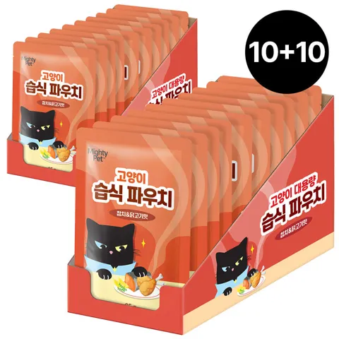 마이티펫 고양이 습식사료 캣 파우치 85g 20개