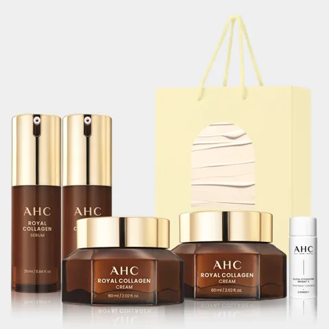 AHC 로얄 콜라겐 크림 60ml 2개+세럼 25ml 2개+쇼핑백