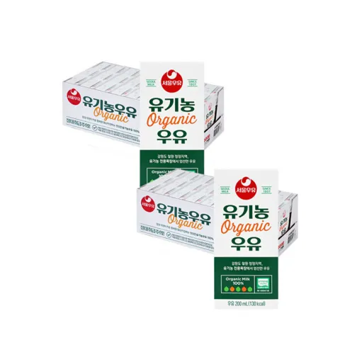 서울우유 유기농 멸균우유 200ml 48팩