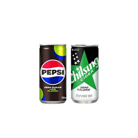 펩시제로 210ml 30캔 + 사이다제로 210ml 30캔 (22,900원/무료) 삼성카드 2만