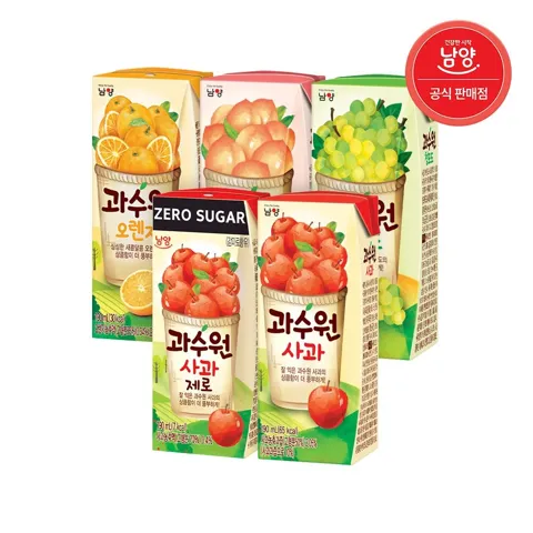 남양 과수원 과일음료 5종 190ml 48팩