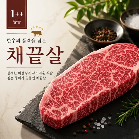 1++ 등급 한우 채끝살 600g