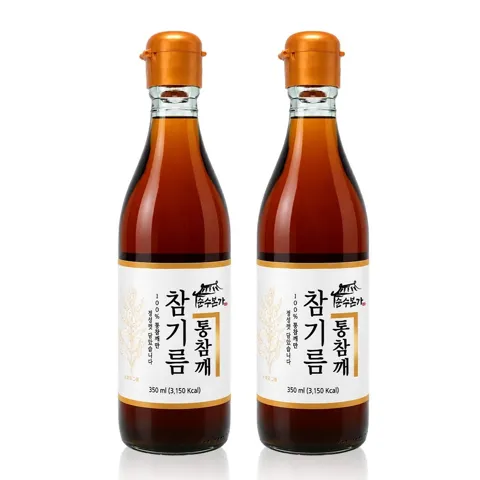 통참깨 참기름 350ml 2병