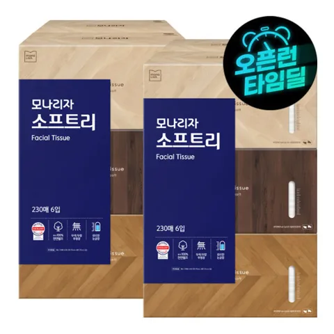모나리자 소프트리 미용티슈 230매 12개