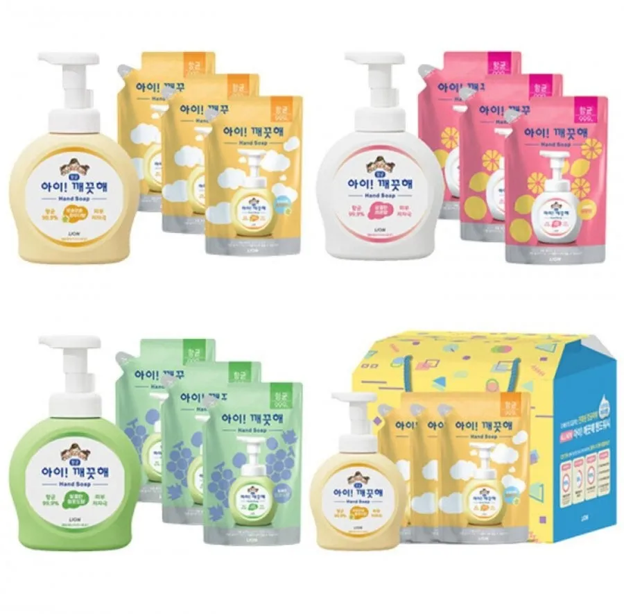 [지마켓] 아이깨끗해 핸드워시 본품 용기 490ml 본품 용기 1개+450ml 리필 3개 (11,700원/무료)