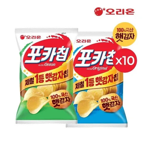 오리온 햇감자 포카칩 어니언 10봉 + 오리지널 10봉