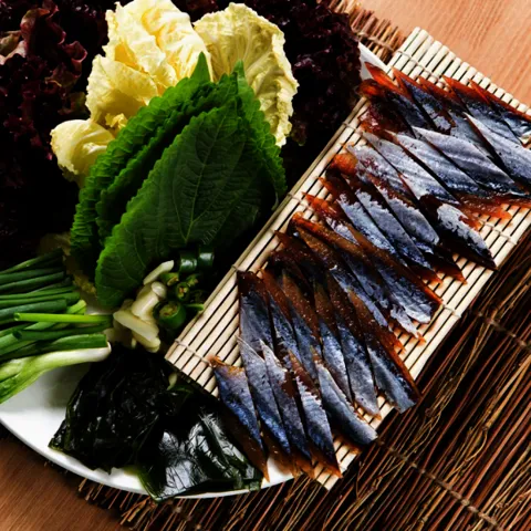 구룡포 과메기 5미 10쪽 + 야채세트