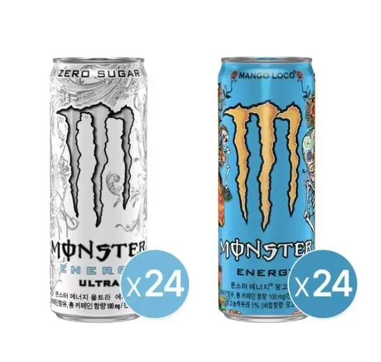 [ssg] 몬스터 에너지 울트라 355ml 24CAN+망고로코 355CAN X24 (47,175원/무료)