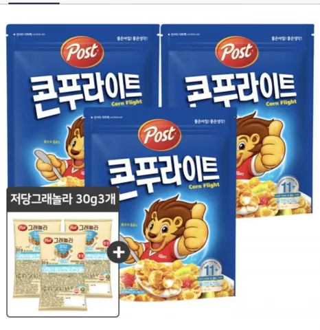 콘푸라이트 600g 3개 +그래놀라 저당렌틸오트 30g 3개