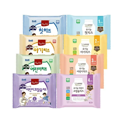 상하목장 유기농 아기치즈 8종 1~4단계 80매