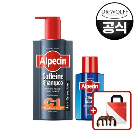 알페신 카페인 샴푸 C1 600ml 펌프형 1개 + 알페신 리퀴드 1개 + 증정