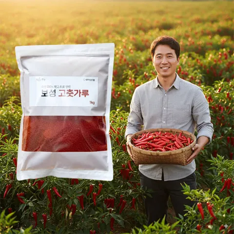 26년 전남보성 국산 김장용 매운 햇고추가루 보통굵기 500g