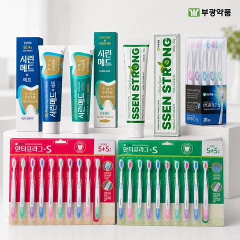 부광약품 시린메드 에프 시린이치약 무불소 125g 6개