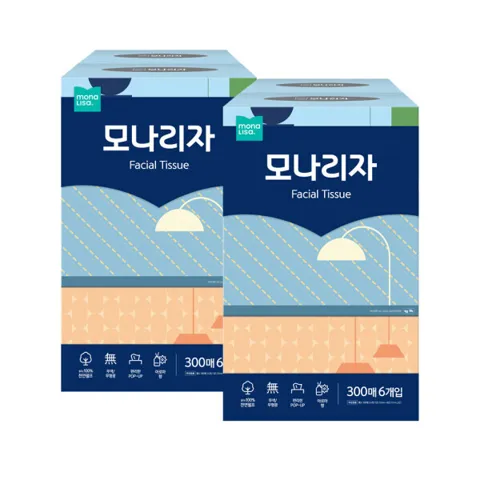 모나리자 미용티슈 300매 12개