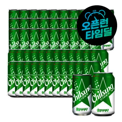 칠성사이다 210ml 30캔 + 칠성사이다 350ml 24캔