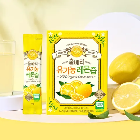 홀베리 유기농 레몬즙 25g 28포