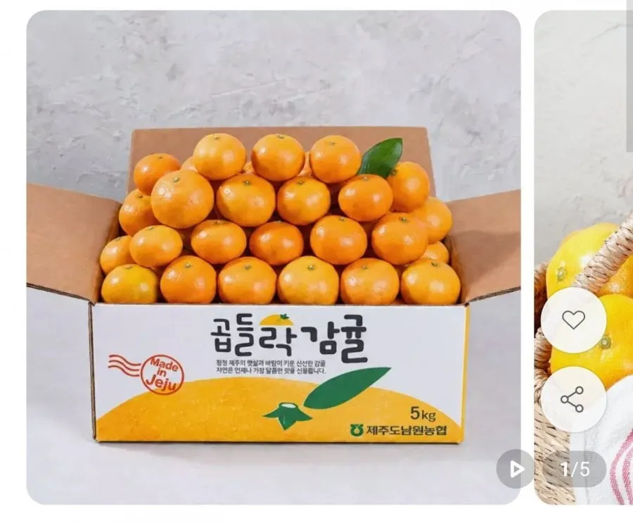 [11번가] 제주남원농협 노지 감귤 4.5kg 소과 (9,720원/무료)