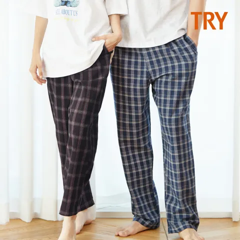 트라이 플란넬 9부바지