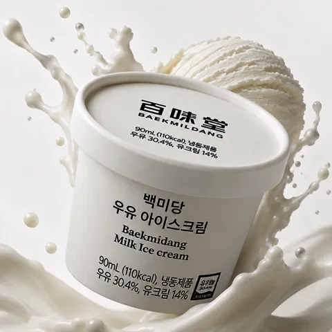 백미당 우유 아이스크림 90ml 10개