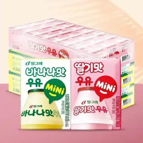 빙그레 바나나우유 딸기우유 미니 24개+24개 골라담기