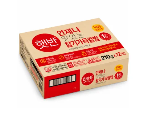 CJ 햇반 찰기가득 쌀밥 210g x 12 (1박스)
