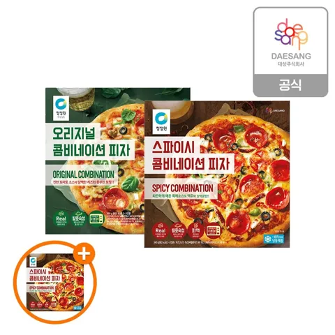 청정원 콤비네이션피자 2종 3개 골라담기+스파이시피자 1개 증정