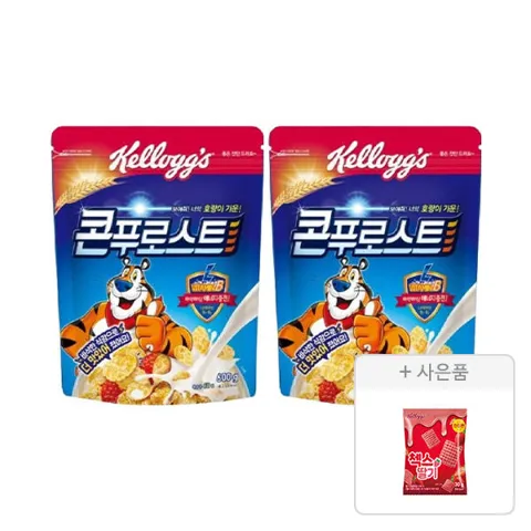 켈로그 콘푸로스트 600g, 2개+첵스초코 딸기 30g 1개