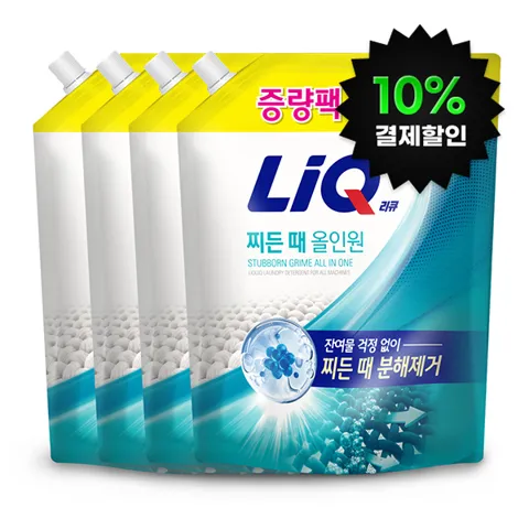 리큐 찌든때 올인원 2L (1.8L+200ml) 4개 일반/드럼겸용