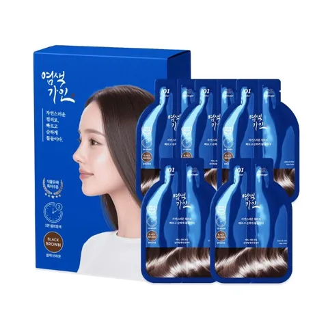 초간편 염색약 블랙브라운 5회분