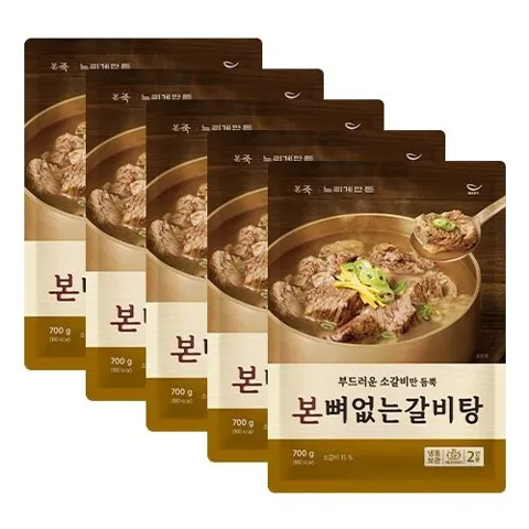 본죽 뼈없는 갈비탕 5팩