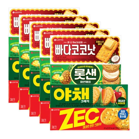 롯데 비스킷 4종 총 5세트