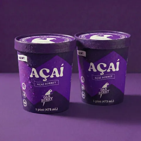오크베리 아사이볼 소르베 파인트 오리지널 473ml x 2개