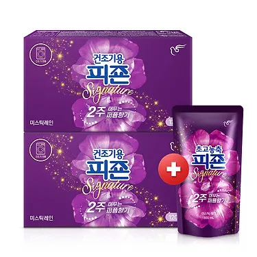 피죤 건조기용 섬유유연제시트 시그니처 240매+시그니처300ml